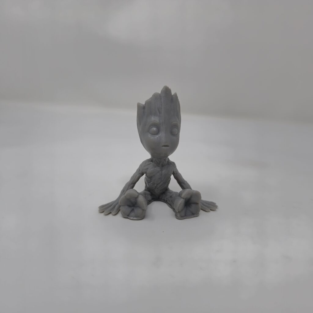 3d resin, guardians of the galaxy baby groot, printed by plastiforged3d