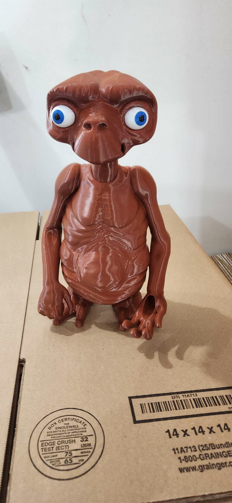 E.T. character print 3D printed by PlastiForge3D.