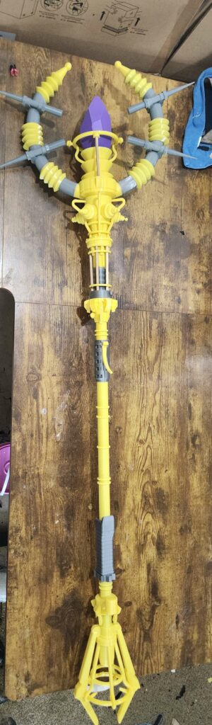 oversized cosplay props, Black ops 3 staff, printed by Plastiforge3d